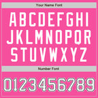 Custom Pink White-Black Two-Button Unisex Softball Jersey