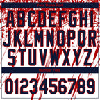 Custom White Navy-Red 3D American Flag Scratch Brush Stroke Star Raglan Sleeves Two-Button Unisex Softball Jersey