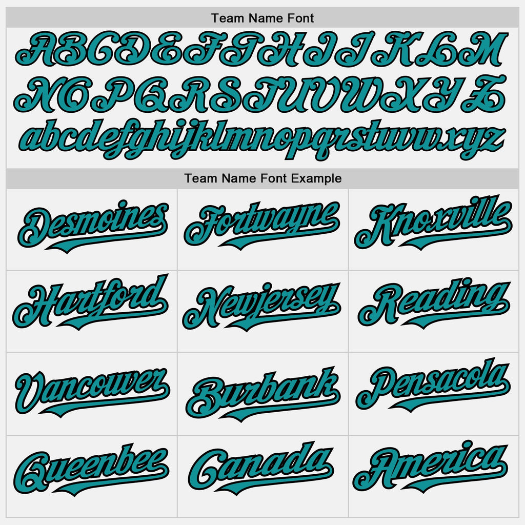 Custom White Black Pinstripe Teal Two-Button Unisex Softball Jersey