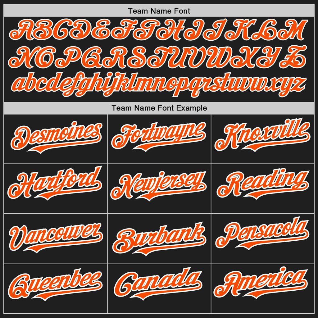 Custom Black Orange Pinstripe White Two-Button Unisex Softball Jersey