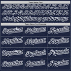 Custom Navy White Pinstripe White Two-Button Unisex Softball Jersey