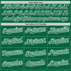 Custom Kelly Green White Pinstripe White Two-Button Unisex Softball Jersey