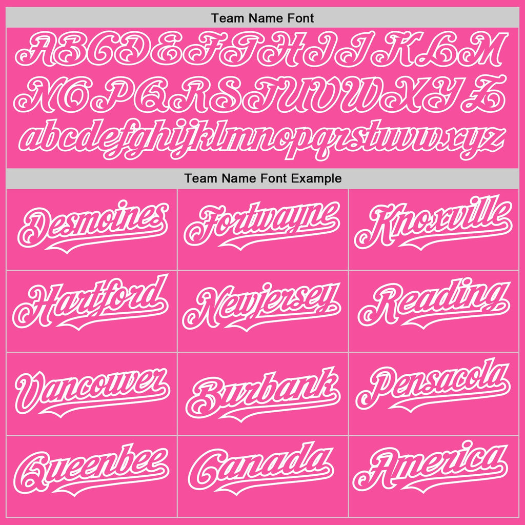 Custom Pink White Pinstripe White Two-Button Unisex Softball Jersey