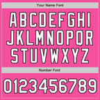 Custom Pink Black Pinstripe White Two-Button Unisex Softball Jersey
