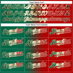 Custom Red Vintage Mexican Flag Kelly Green-City Cream Gradient Fashion Two-Button Unisex Softball Jersey