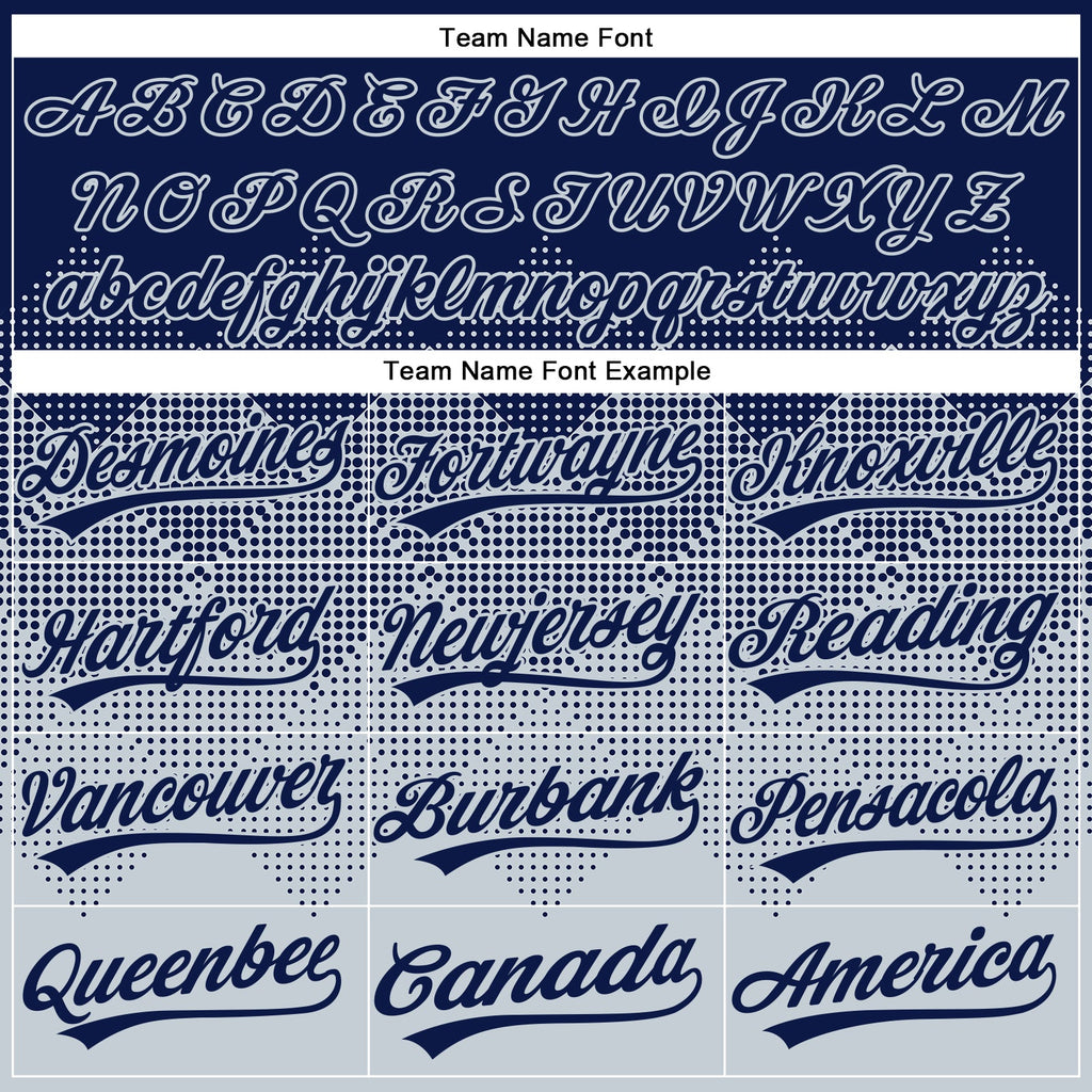 Custom Navy Silver 3D Gradient Square Shape Two-Button Unisex Softball Jersey