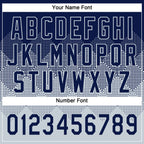 Custom Navy Silver 3D Gradient Square Shape Two-Button Unisex Softball Jersey