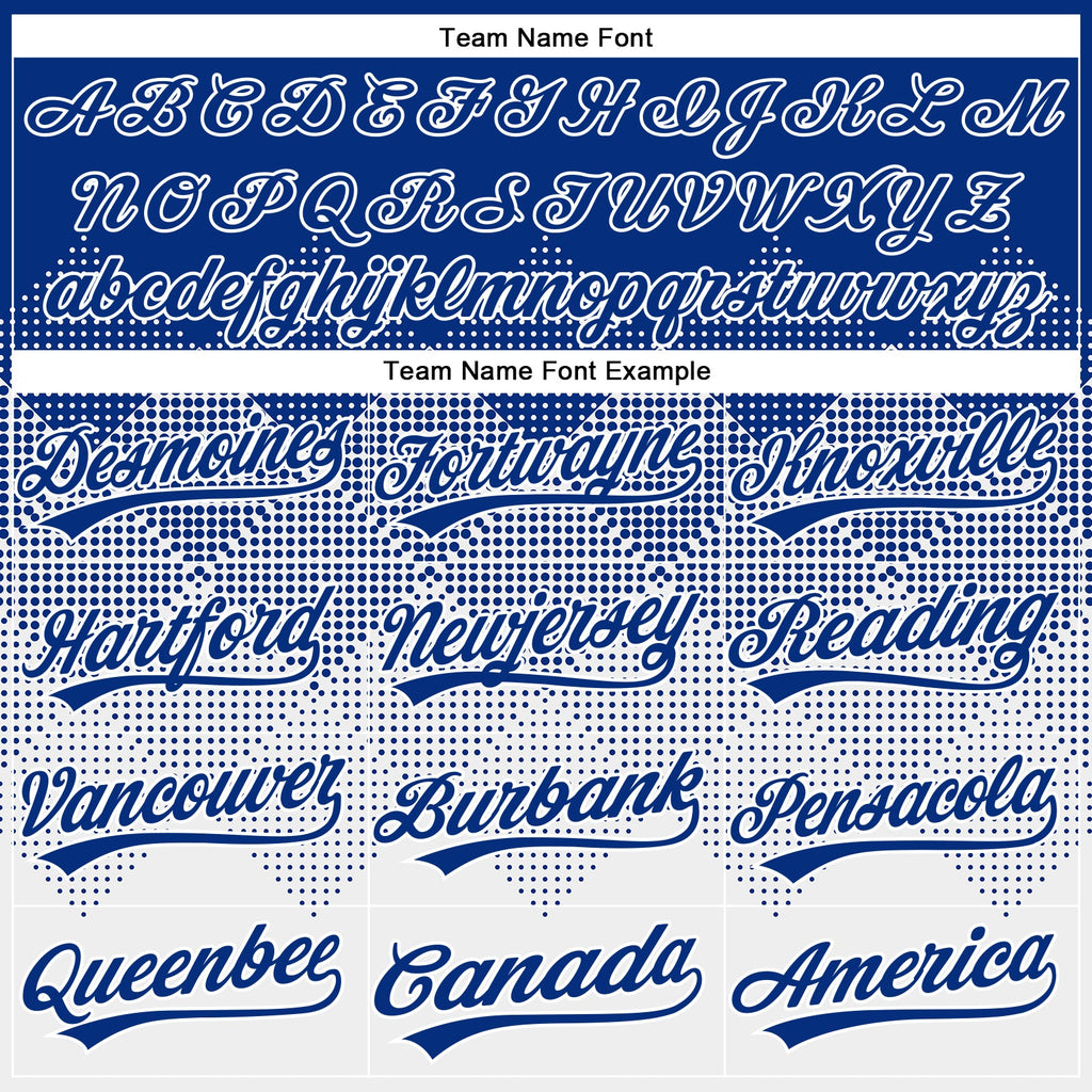 Custom Royal White 3D Gradient Square Shape Two-Button Unisex Softball Jersey