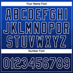 Custom Thunder Blue Navy-White 3D Gradient Square Shape Two-Button Unisex Softball Jersey