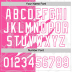Custom Graffiti Pattern White-Pink 3D Scratch Two-Button Unisex Softball Jersey