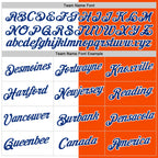 Custom Orange Royal-White Split Fashion Performance T-Shirt