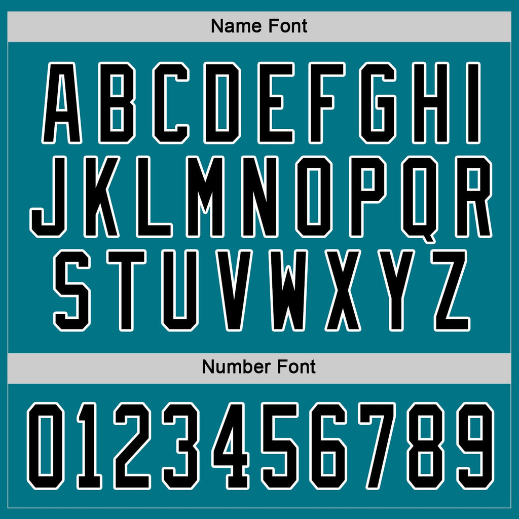Custom Teal Black-White Hockey Jersey