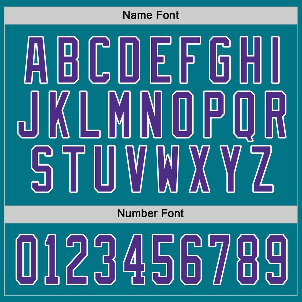Custom Teal Purple-White Hockey Jersey