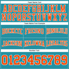 Custom Stitched Teal Orange-White Football Pullover Sweatshirt Hoodie