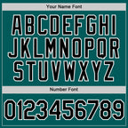 Custom Teal Black-White Performance T-Shirt