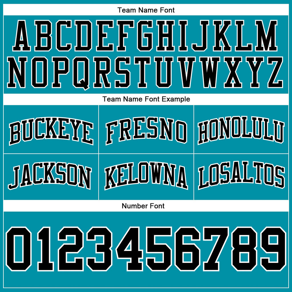 Custom Teal Black-White Authentic Throwback Basketball Shorts