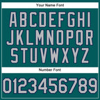 Custom Teal Gray-Navy Performance T-Shirt