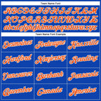 Custom Thunder Blue Orange-White Performance T-Shirt