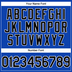 Custom Thunder Blue Black-White Performance T-Shirt