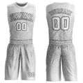 Custom White White-Black Round Neck Sublimation Basketball Uniform Jersey