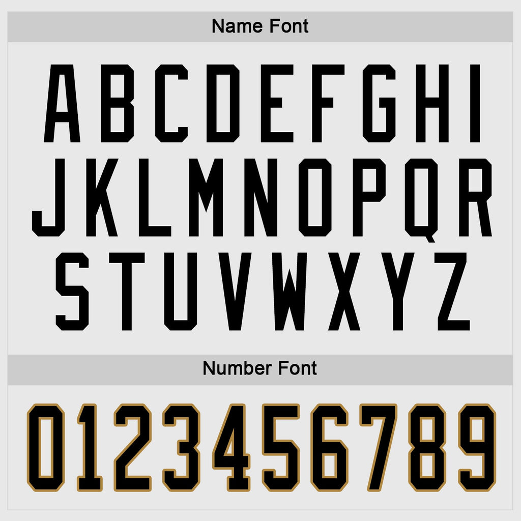Custom White Black-Old Gold Hockey Jersey