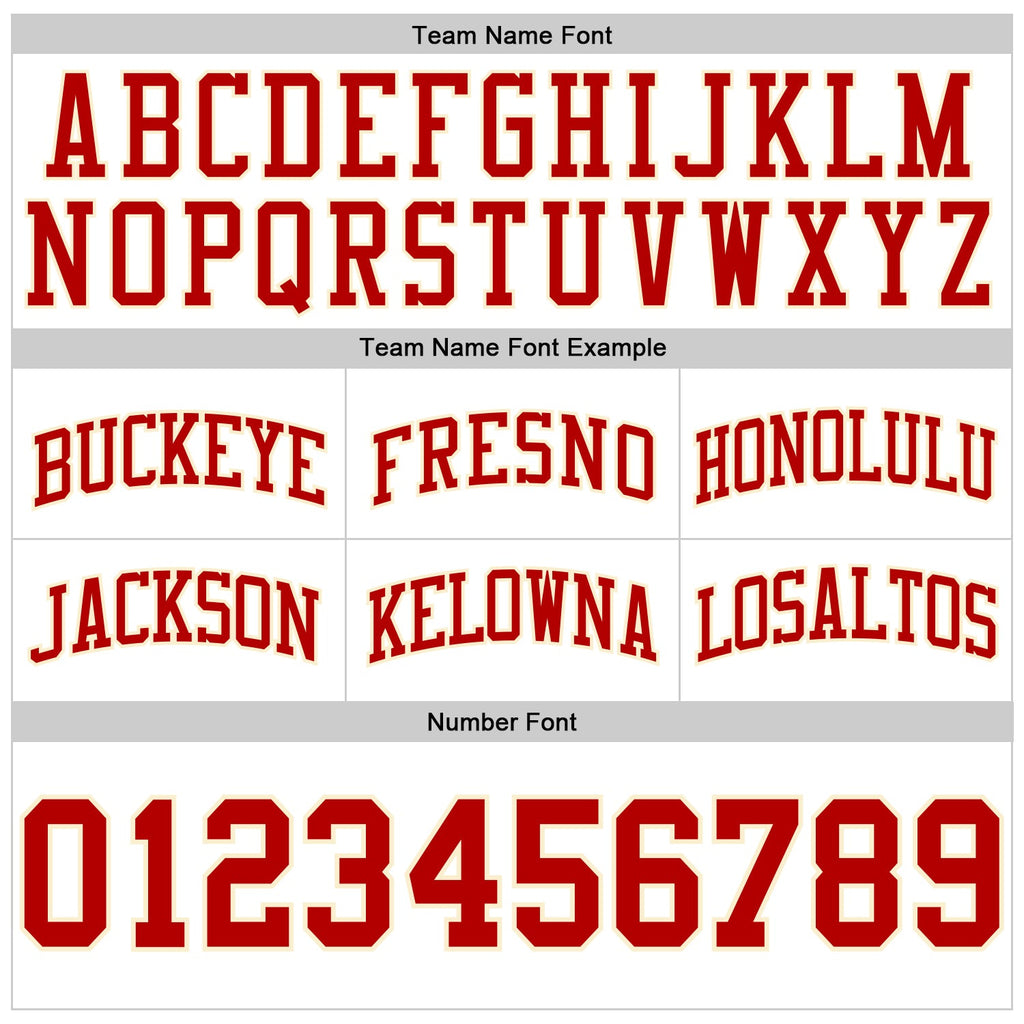 Custom White Red-Cream Authentic Throwback Basketball Shorts