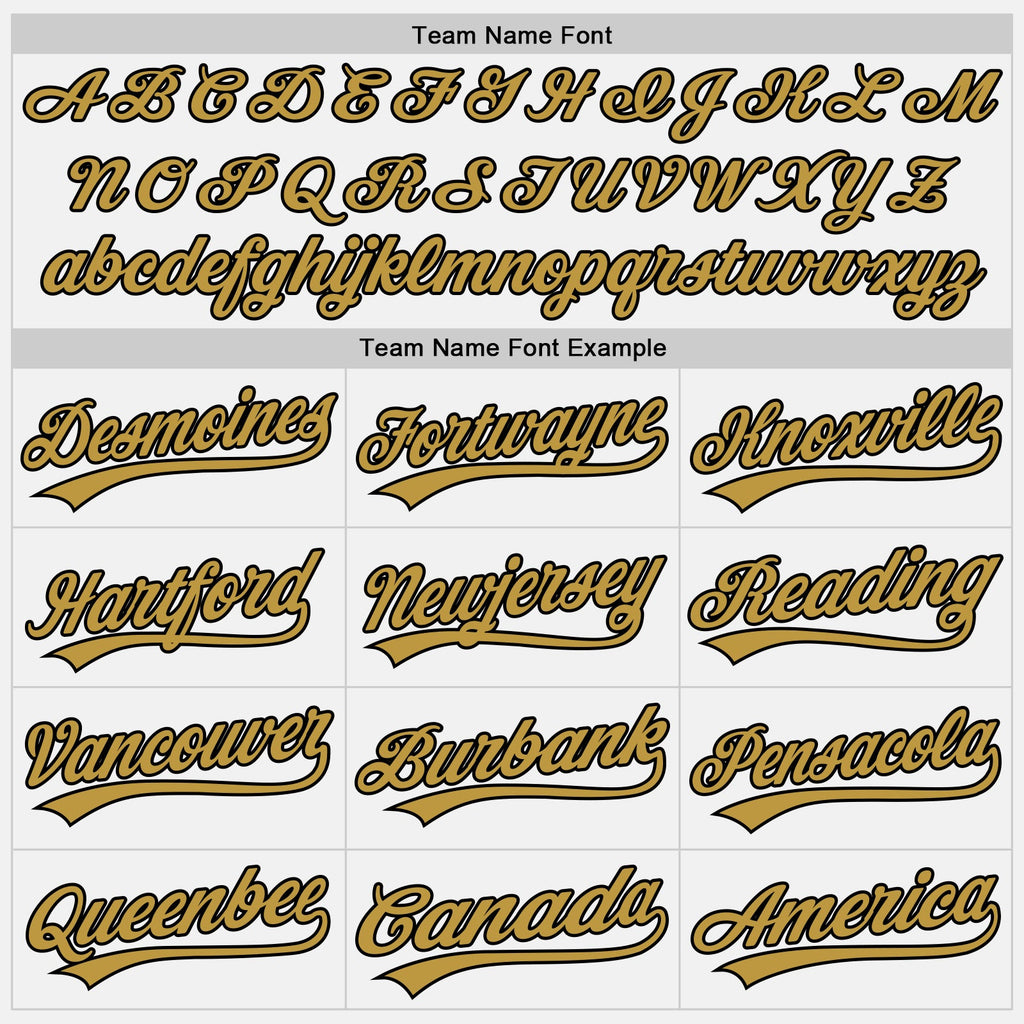 Custom White Black Pinstripe Old Gold Authentic Baseball Jersey