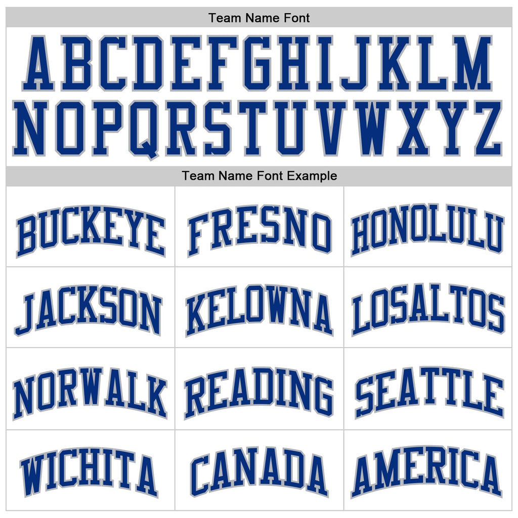 Custom White Royal-Gray Authentic Throwback Basketball Jersey