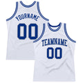 Custom White Royal-Gray Authentic Throwback Basketball Jersey