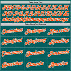 Custom Aqua Orange-White Performance T-Shirt