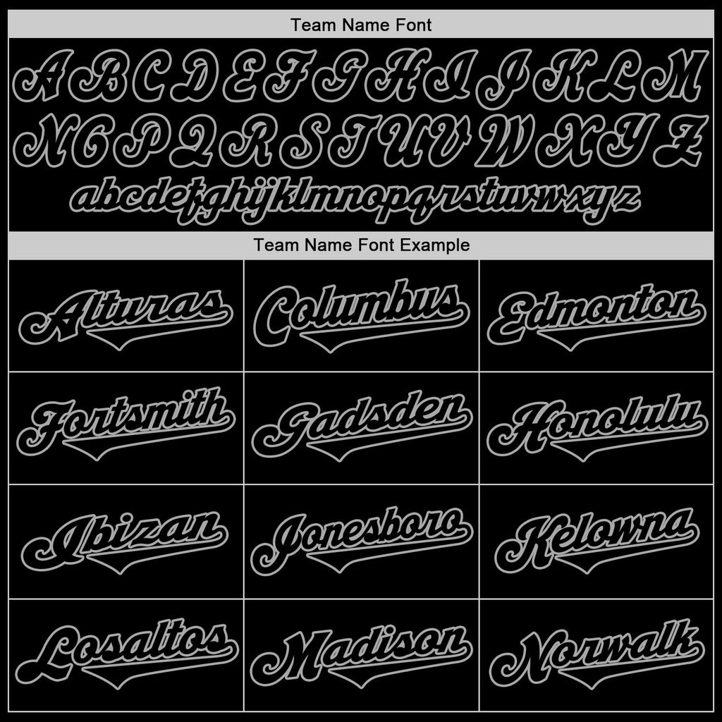 Custom Black Black-Gray Authentic Baseball Jersey