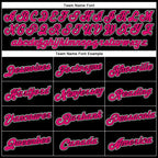 Custom Black Pink-White Performance T-Shirt