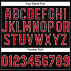 Custom Black Red-White Performance T-Shirt