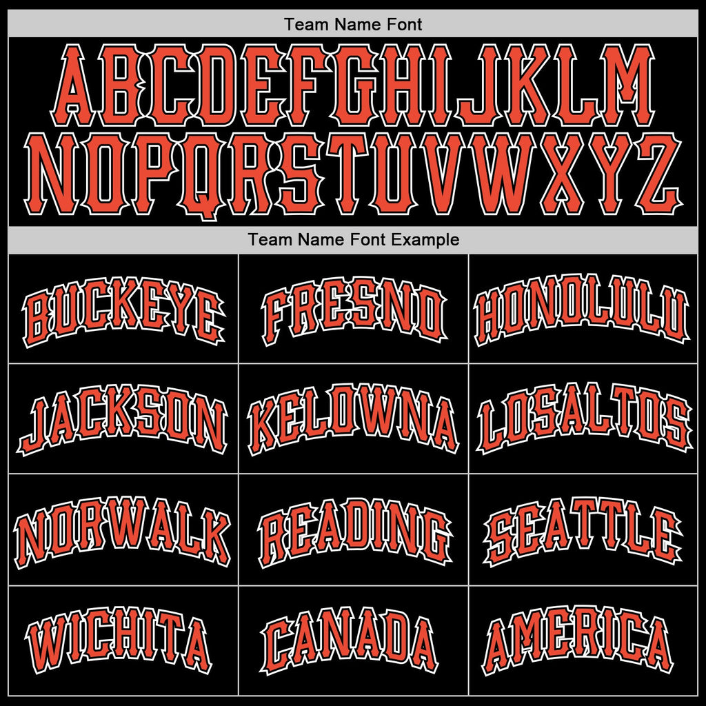 Custom Black Orange-White Authentic Throwback Basketball Jersey
