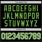 Custom Black Neon Green-White Performance T-Shirt