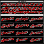 Custom Black Red-White Performance T-Shirt