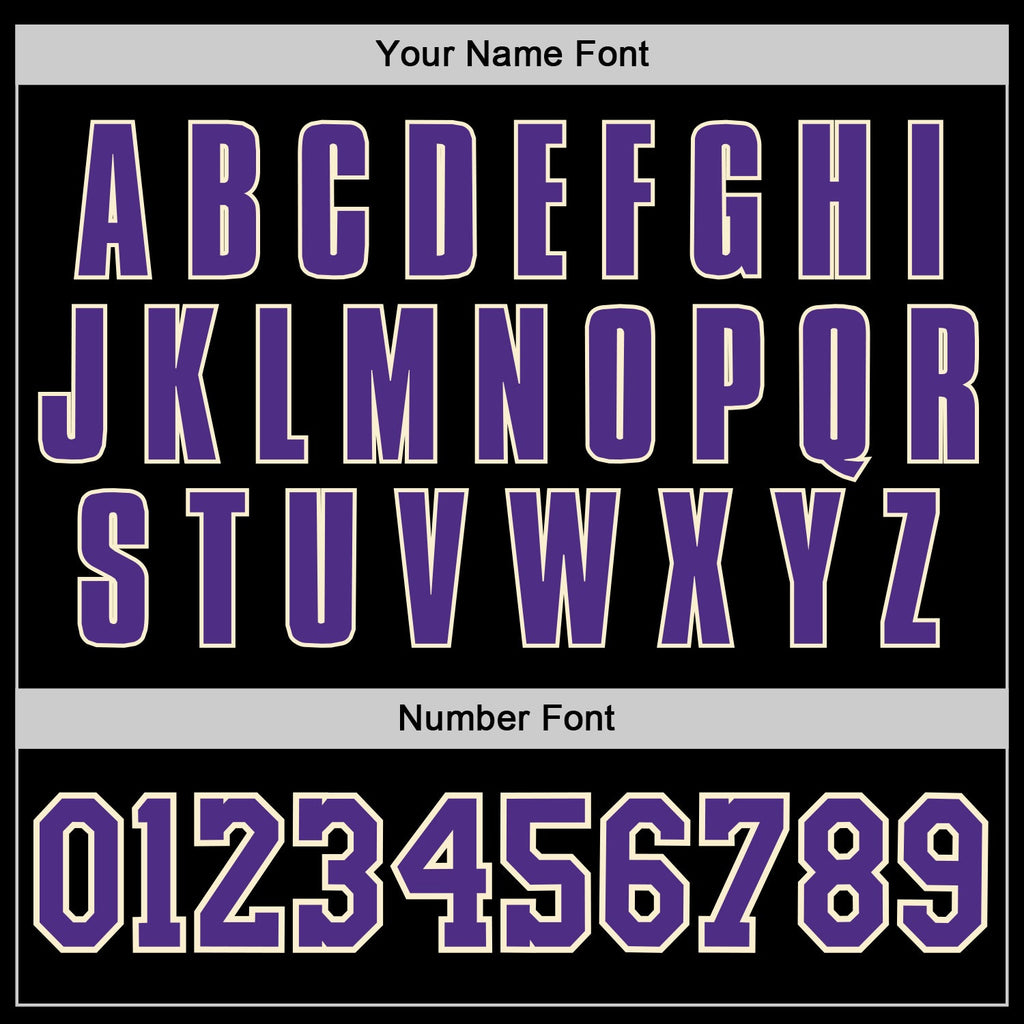 Custom Black Purple-White Authentic Baseball Jersey