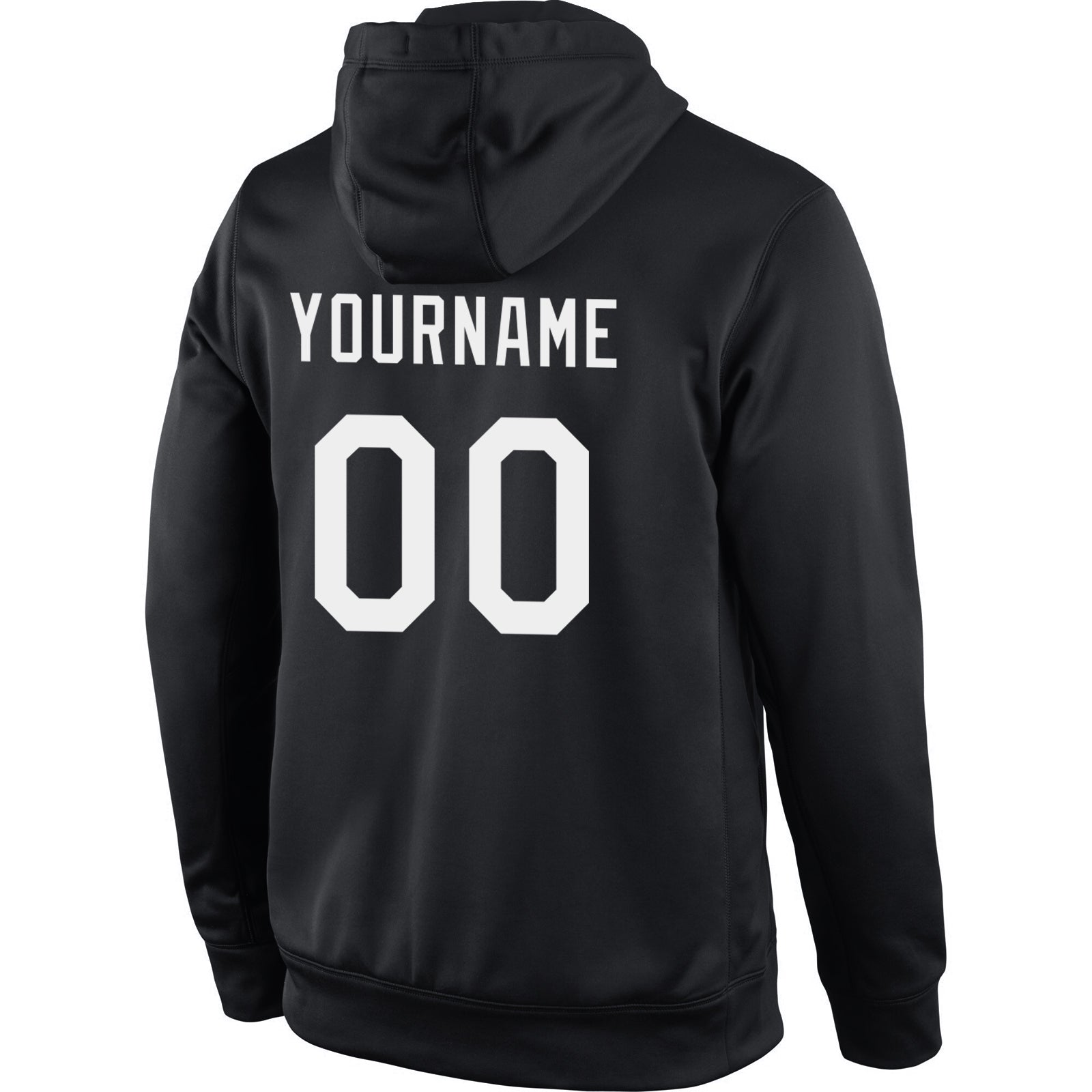 Custom Stitched Black White-Red Sports Pullover Sweatshirt Hoodie