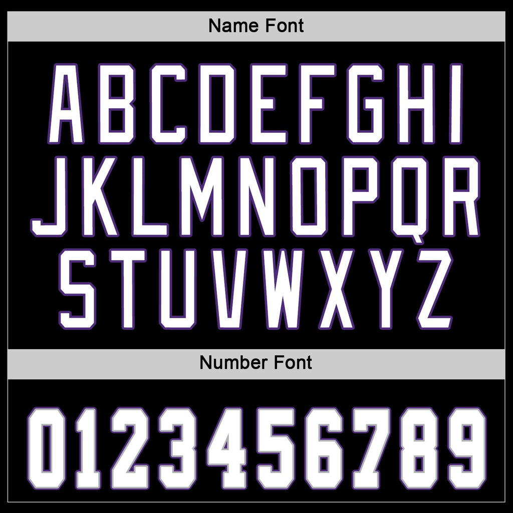 Custom Black White-Purple Hockey Jersey