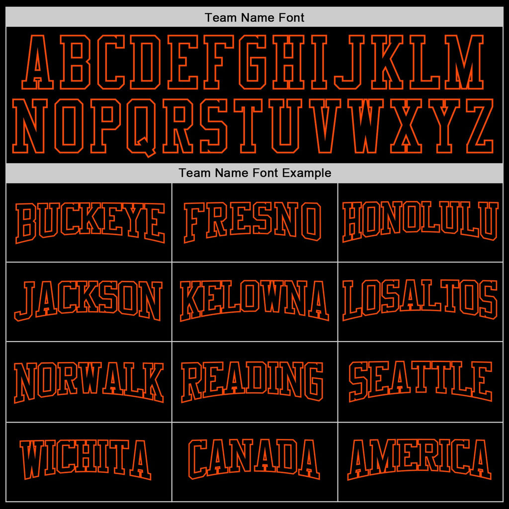 Custom Stitched Black Black-Orange Sports Pullover Sweatshirt Hoodie