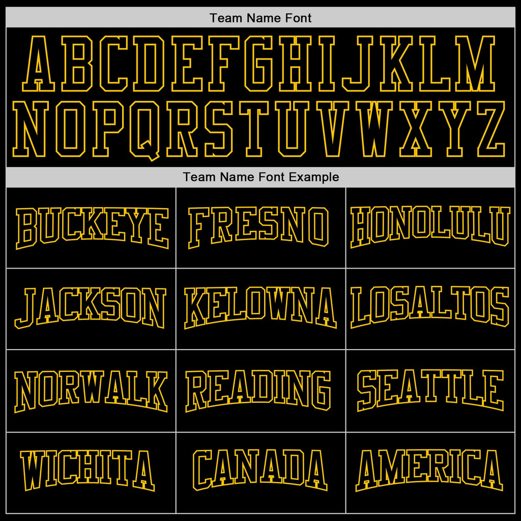 Custom Stitched Black Black-Gold Sports Pullover Sweatshirt Hoodie