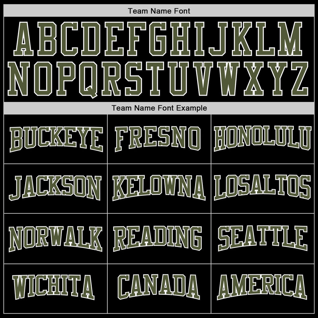 Custom Stitched Black Olive-White Sports Pullover Sweatshirt Hoodie