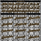 Custom Black Black-Old Gold 3D Pattern Design Snakeskin Performance T-Shirt