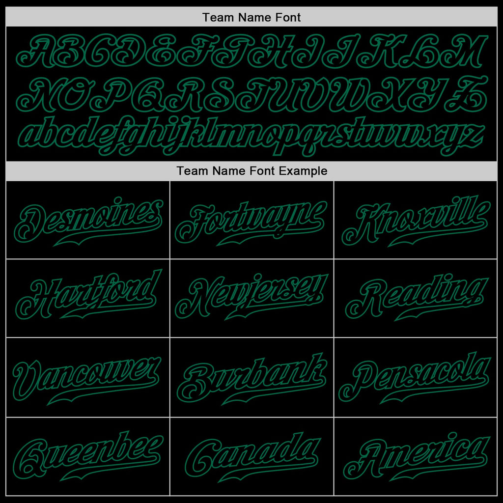 Custom Black Black-Kelly Green Authentic Baseball Jersey