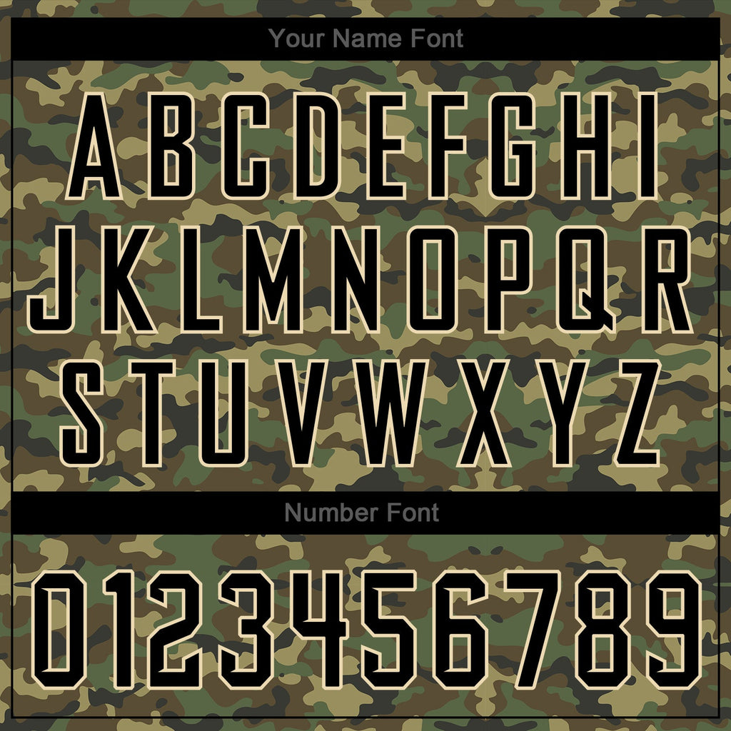Custom Camo Black-Cream Performance Salute To Service T-Shirt