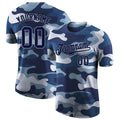 Custom Camo Navy-Gray Performance Salute To Service T-Shirt