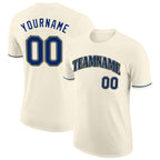 Custom Cream Royal-Gold Performance T-Shirt