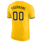 Custom Gold Black-White Performance T-Shirt