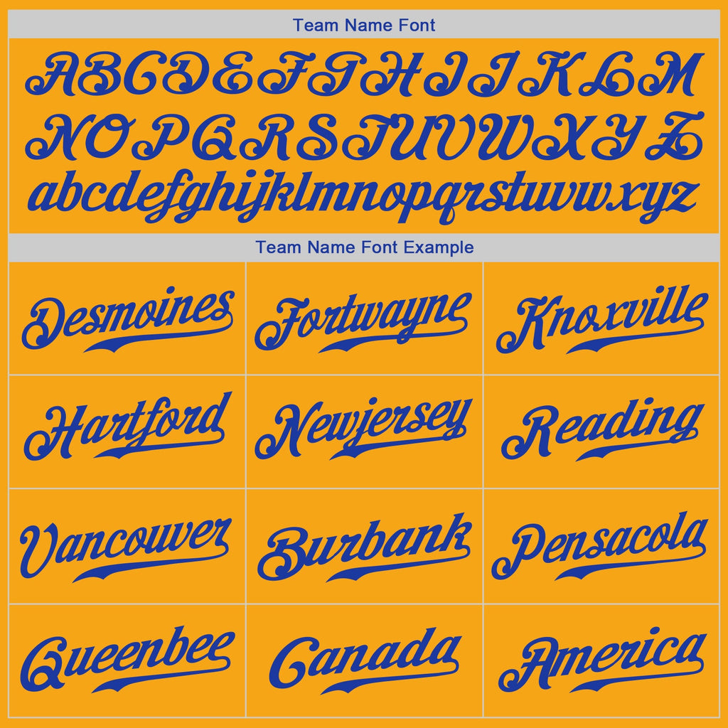 Custom Gold Royal-White Authentic Throwback Rib-Knit Baseball Jersey Shirt