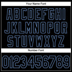 Custom Graffiti Pattern Black-Light Blue 3D Performance T-Shirt